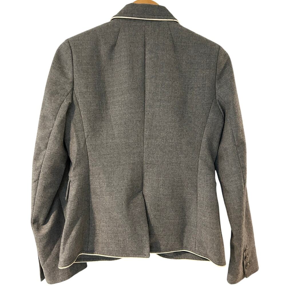 VINEYARD VINES Women's Wool Schoolboy Blazer Size 2 Gray Grey Preppy Twee - Picture 2 of 11